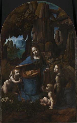 Paints the Virgin of the rocks