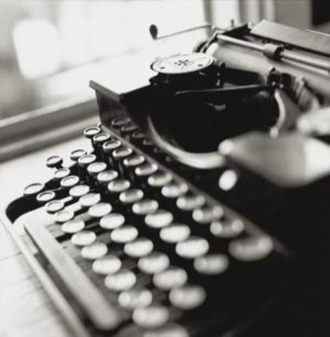 Englishmen, Henry Mill receives the first patent for a typewriter