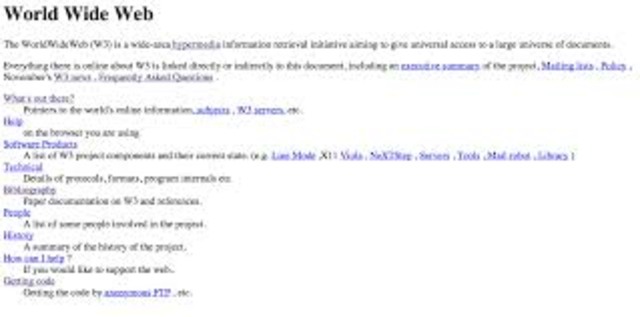 First web page created