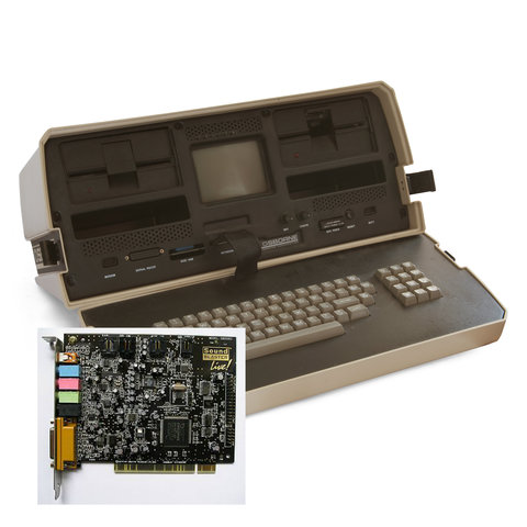 Laptop y Tarjeta de Sonido.