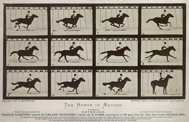 In 1872,EadwearId Muybridge CREATED MOTION PICTURES
