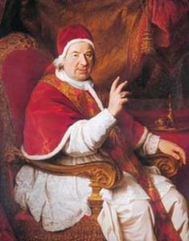El Papa Benedicto XIV autoriza la publicación del heliocentrismo.