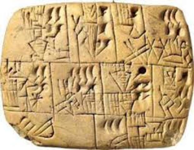 writing. 3000 BC