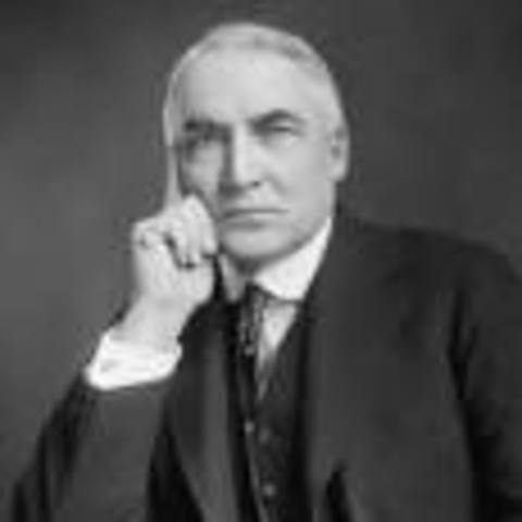Warren G. Harding was elected President