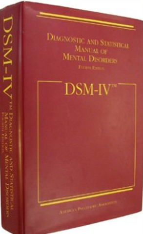 DSM IV published by the American Psychiatric Association.