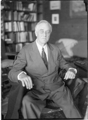 Franklin D Roosevelt dies