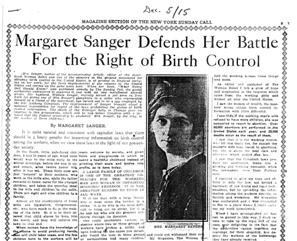 The first U.S. birth control clinic is opened
