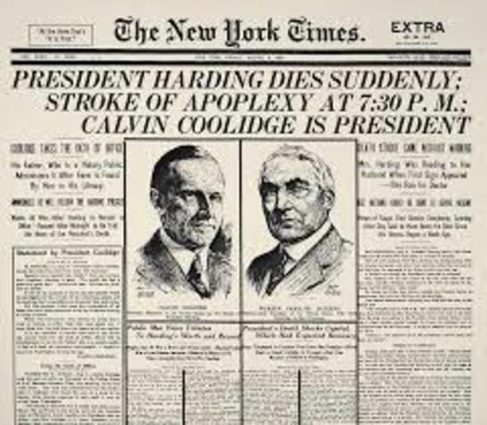 Warren Harding Death
