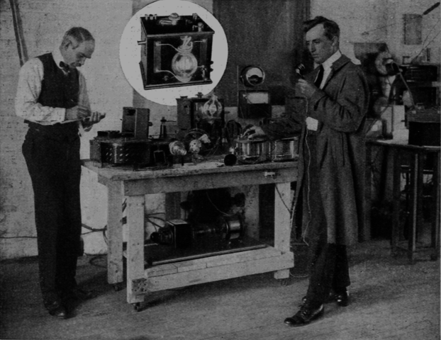 Lee Deforest invents a triode vacuum tube