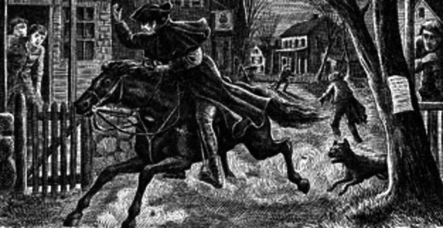 Midnight ride: Revere, Cheswell, Dawes