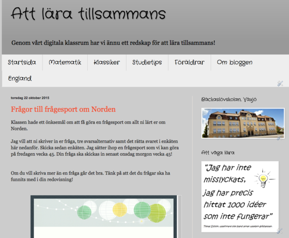 Bloggen startar