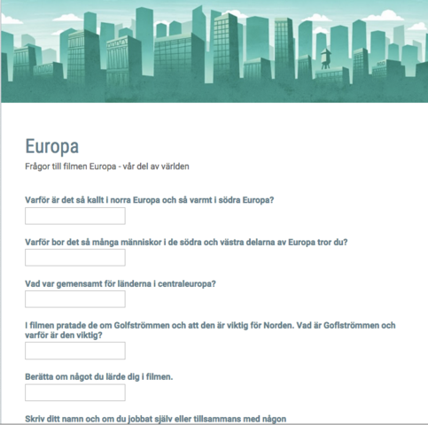 Starta nytt tema - enkät