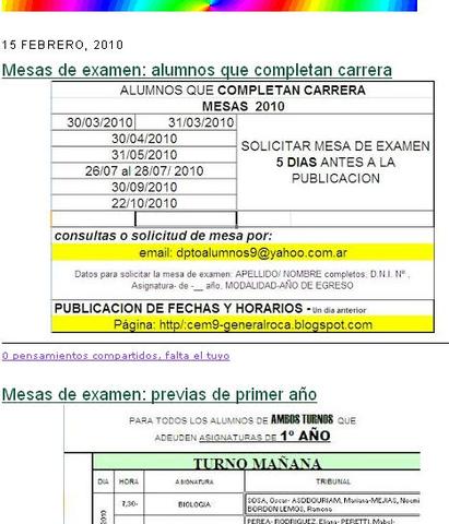 Página web del Colegio