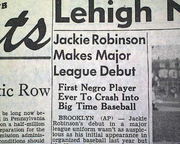 Jackie Robinson makes his Major League Debut