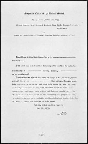 Brown vs. Board of Education