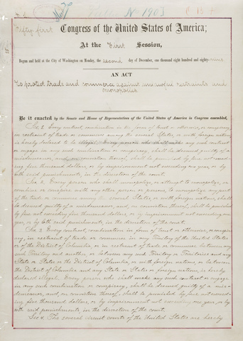 Sherman Anti-Trust Act