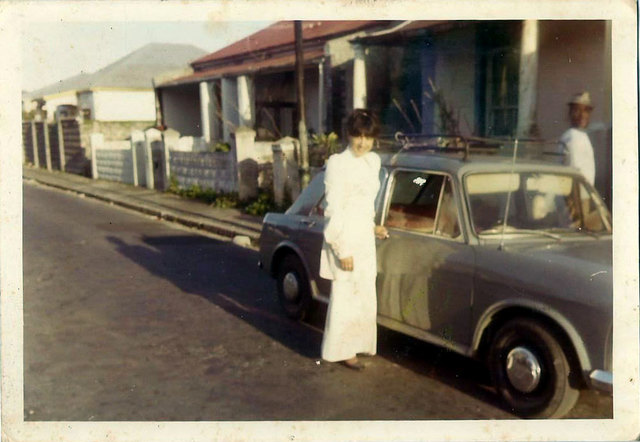 Salegga Mustapha outside her home in York Street