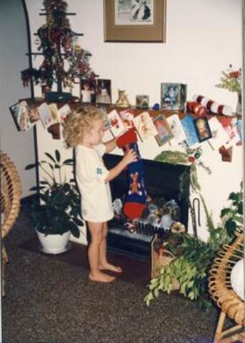 The Rosenberg's son, Matthew, at Christmas