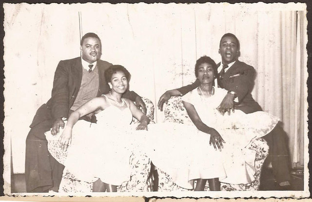 The Martin's and the Thomas's at an annual church event in Harfield Village