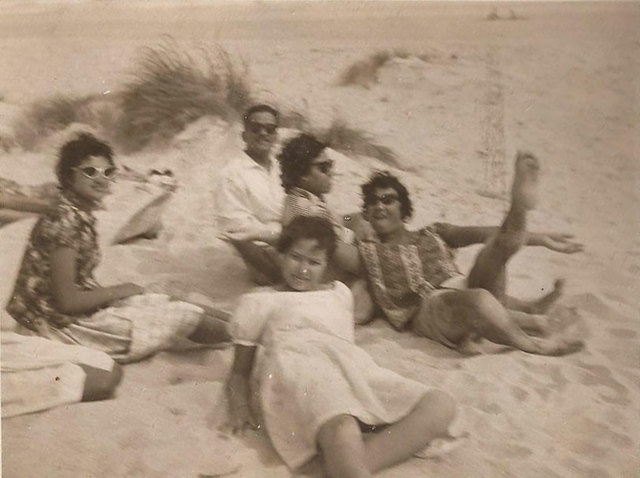 Salegga Mustapha and her family at Kalk Bay beach