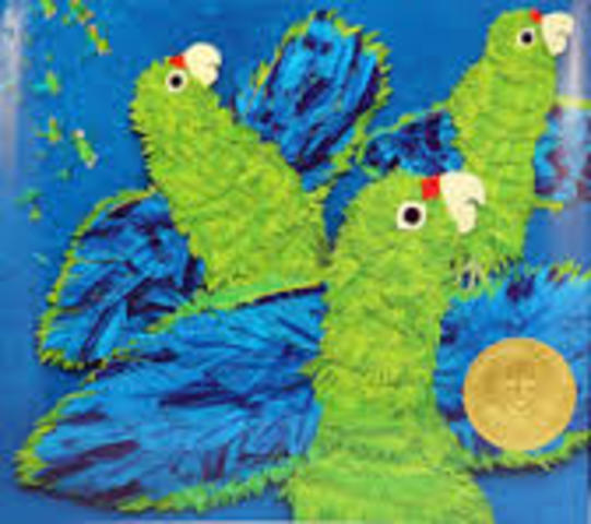 Parrots over Puerto Rico, written by Susan L. Roth and Cindy Trumbore, illustrated by Susan L. Roth