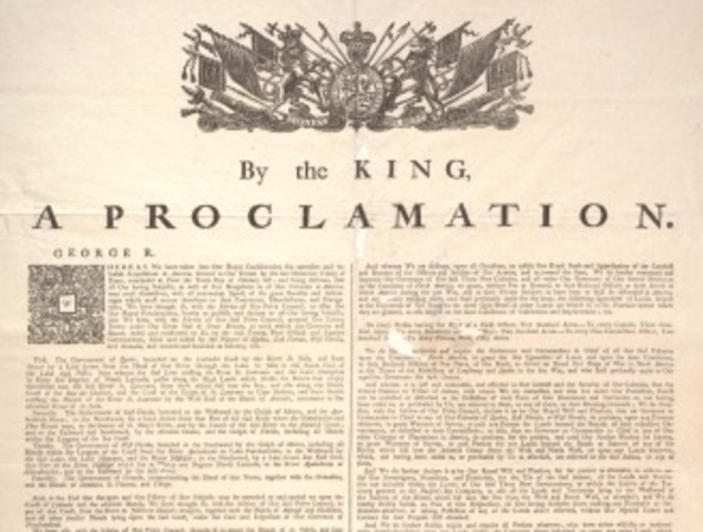 Procamation of 1763