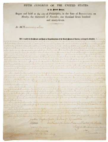 Alien and Sedition Acts