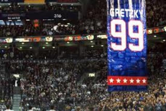 Wayne Gretzky`s number 99 was retired league-wide