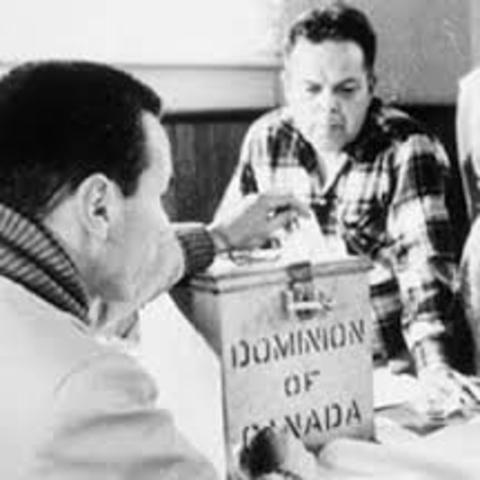 Right of voting given to Aboriginals