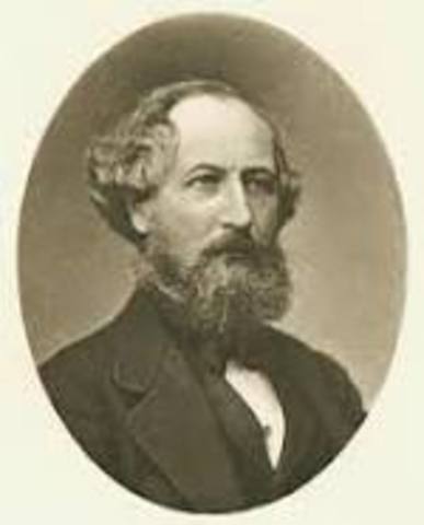 Cyrus Fields sets first telegraph across Atlantic Ocean.