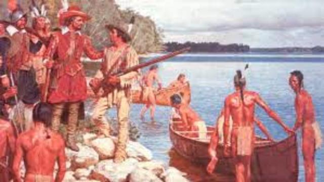 Champlain cré un realtion avec les Hurons