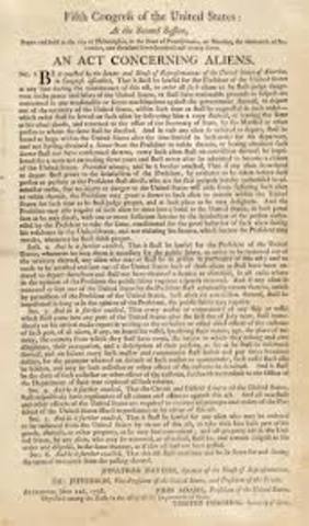 Alien and Sedition Acts