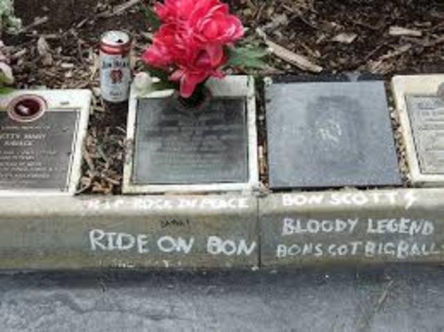 Muerte de Bon Scott (1980)
