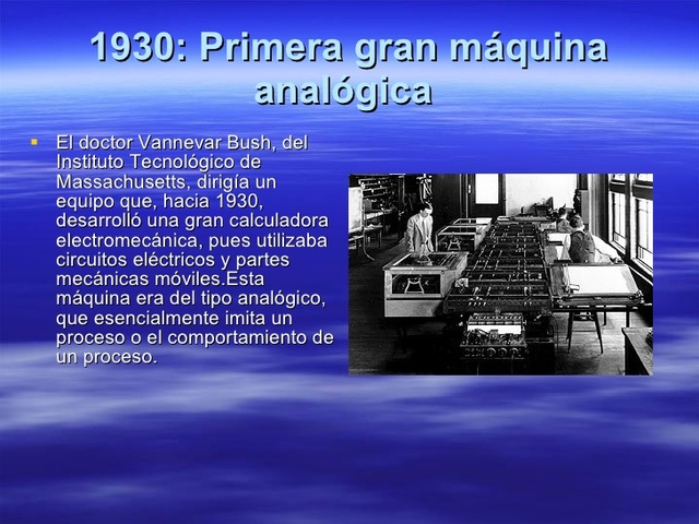 Se inventó una maquina analógica
