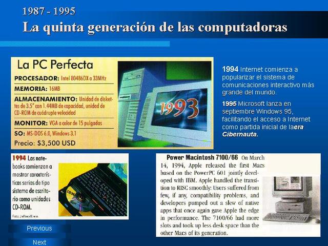 Quinta generación de las computadoras
