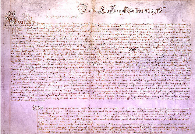 Parliament has Charles I SIgn Petition of Rights