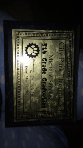 I graduated 5th Grade