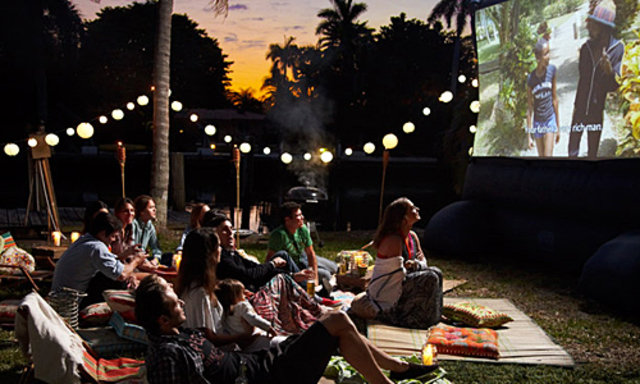 We went to the drive-in