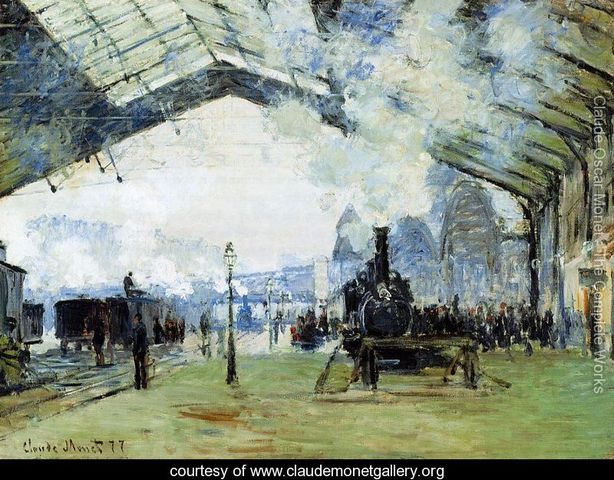 Claude Monet paints "Arrival of the Normandy Train"