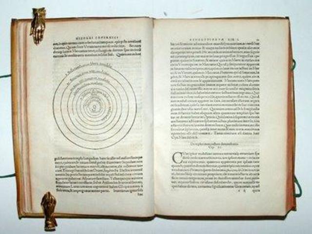 Edición del libro de Copérnico del Heliocentrismo.