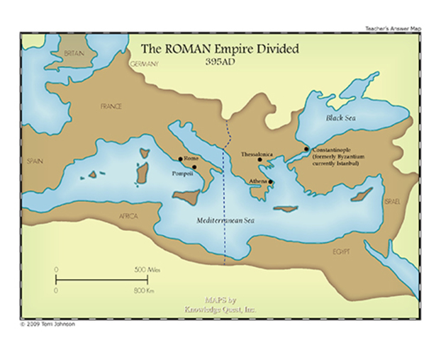 Division of rome & byzantine empire UNIT 3 285CE