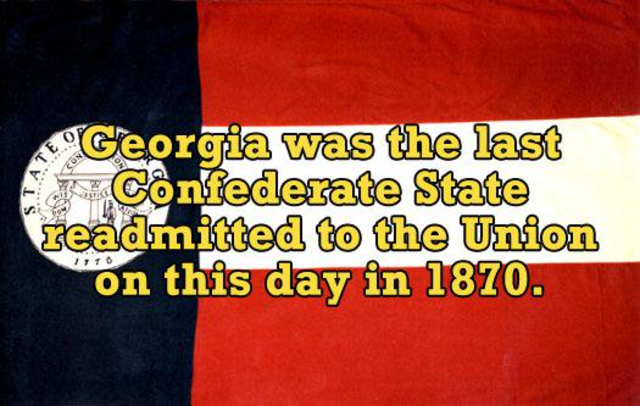 georgia is readmitted to the union