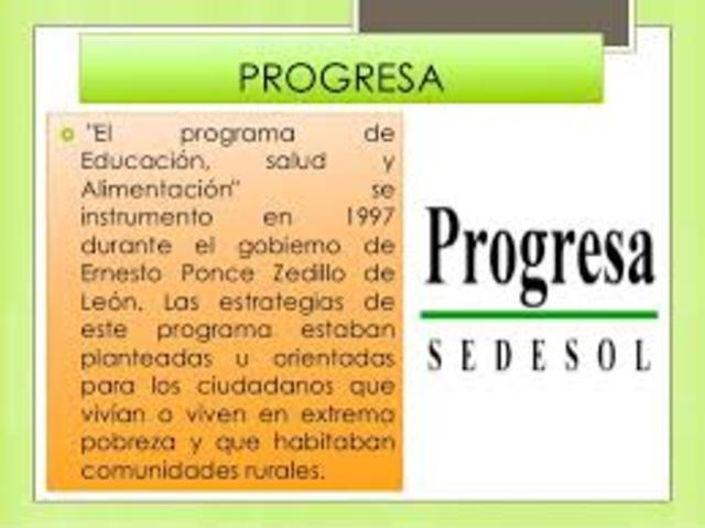 Programa de Educacion y alimentacion Progresa