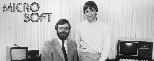 Bill Gates y Paul Allen desarrollan programación en BASIC para el Altair y crean Microsoft.