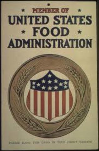 Food Administration set up under Herbert Hoover