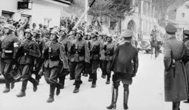 German Troops marched into Austria unopposed.