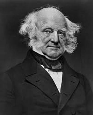 Martin Van Buren elected Pres 1837-1841