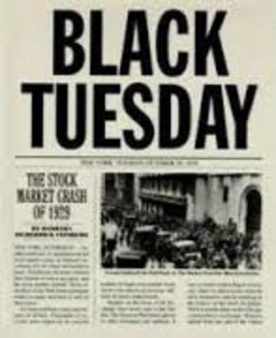 Stock Market Crashes "Black Tuesday"