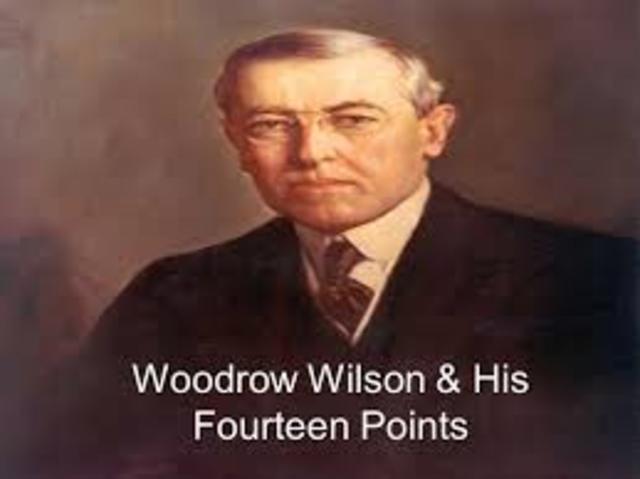 Woodrow Wilson presents his Fourteen Points peace plan