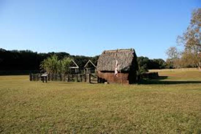 Colonists start living in South Carolina.